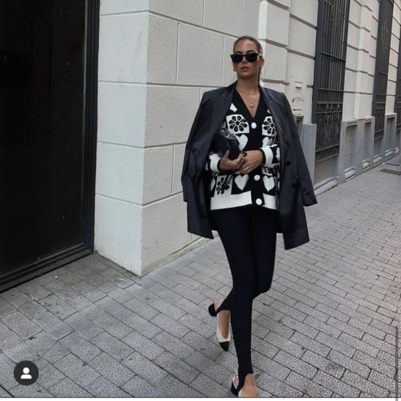 ZARA JACQUARD HEART KNIT JACKET - Picture 10 of 11